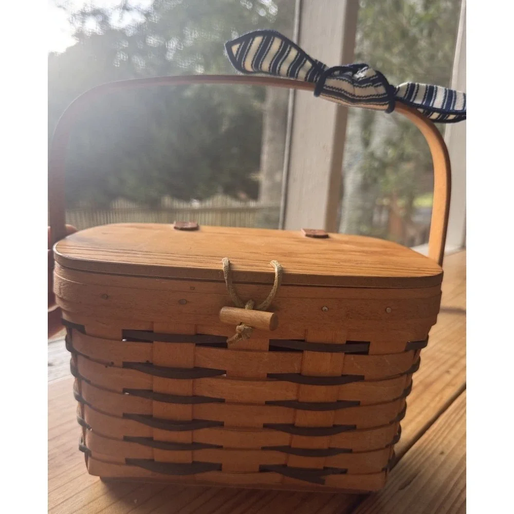 Vintage Longaberger Basket‎ w/ Lid 1994 Forever Yours Sweetheart Hostess + Tags
